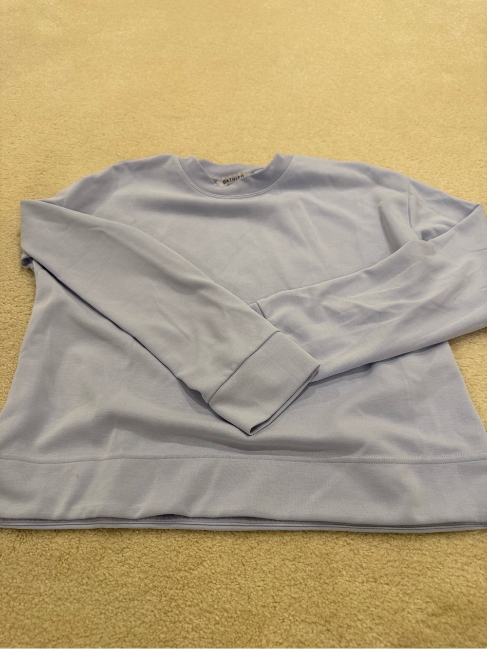 Athleta Light Light Blue Crewneck Sweatshirt